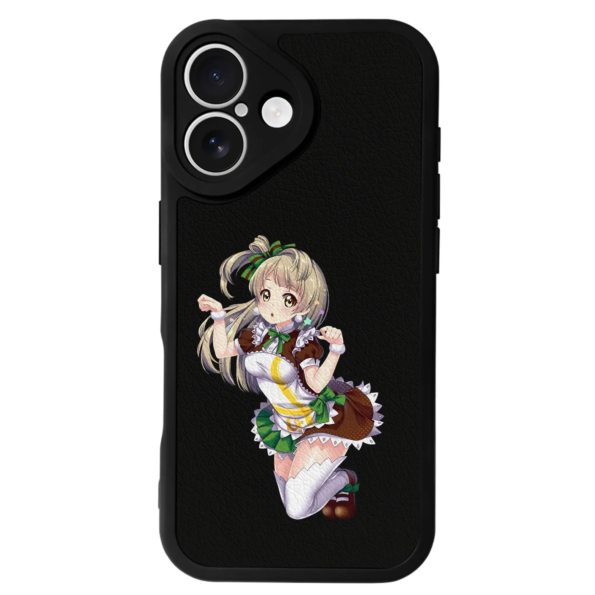 Love Live! グッズ,南ことり - IPhone 16シリーズ対応 ・ シリコンスマホケース ・ レザー調 ・ 高精度フィット ・ 耐衝撃 ・ ワイヤレス充電対応 ・ 精密カット